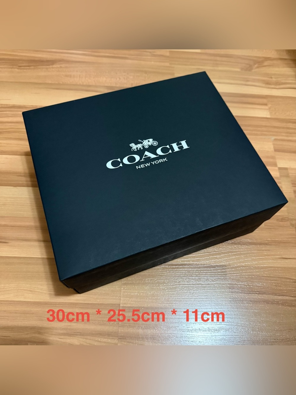 Coach Black Gift Box with White Logo